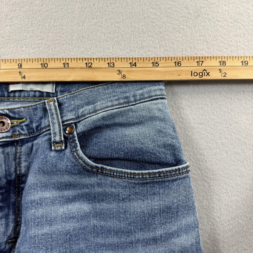 Wrangler Jeans Mens 32x29 Light Wash Blue Straight Leg Denim Western (Tag 32x30) - Picture 4 of 8